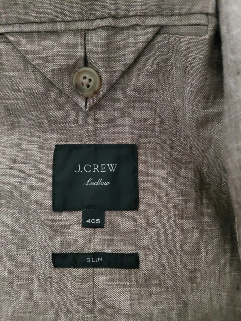 J Crew Ludlow Linen Jacket Blazer Old Money Quiet Luxury 40S Mens